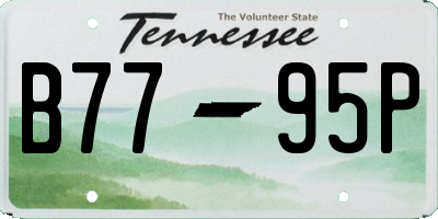TN license plate B7795P
