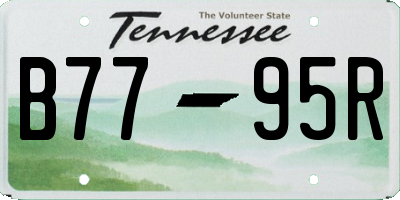 TN license plate B7795R