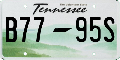 TN license plate B7795S