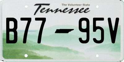 TN license plate B7795V