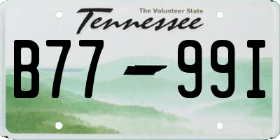 TN license plate B7799I