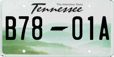 TN license plate B7801A