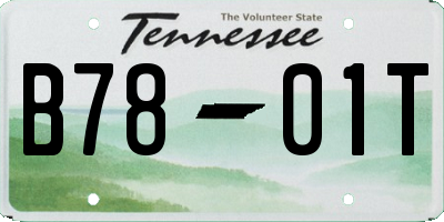 TN license plate B7801T