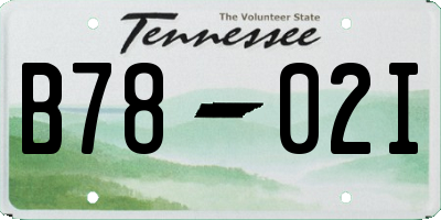 TN license plate B7802I