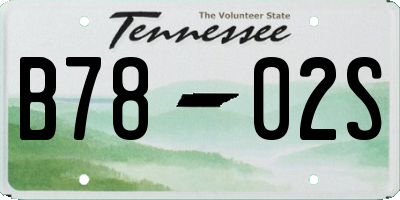 TN license plate B7802S