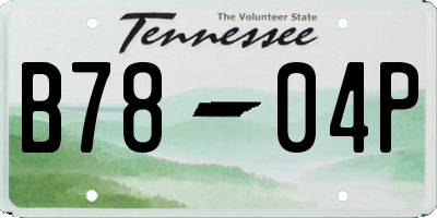 TN license plate B7804P