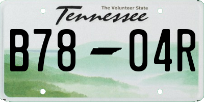 TN license plate B7804R