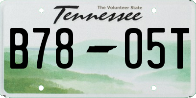 TN license plate B7805T