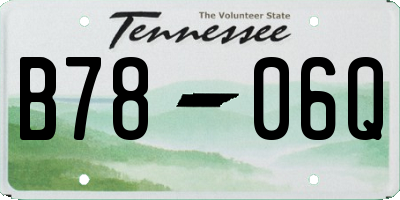 TN license plate B7806Q
