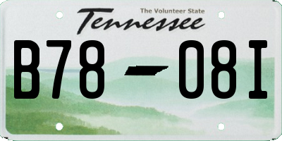 TN license plate B7808I