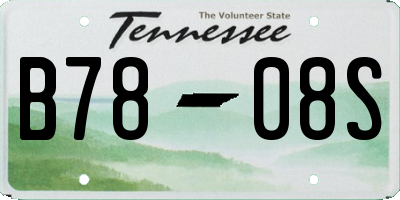 TN license plate B7808S