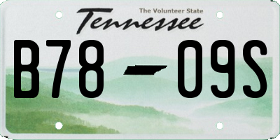 TN license plate B7809S