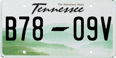 TN license plate B7809V