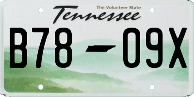 TN license plate B7809X