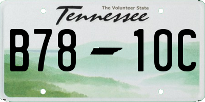 TN license plate B7810C