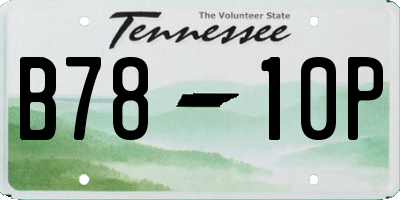 TN license plate B7810P