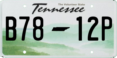 TN license plate B7812P