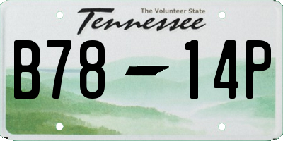 TN license plate B7814P