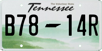 TN license plate B7814R