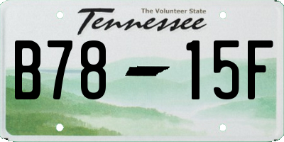 TN license plate B7815F