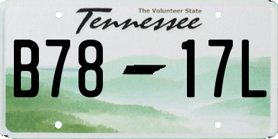 TN license plate B7817L
