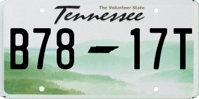 TN license plate B7817T