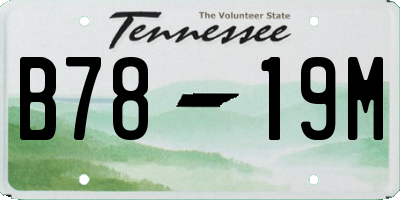 TN license plate B7819M