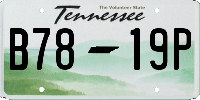 TN license plate B7819P