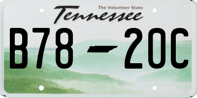 TN license plate B7820C