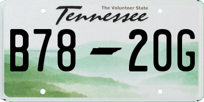 TN license plate B7820G