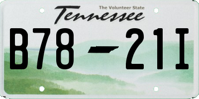 TN license plate B7821I