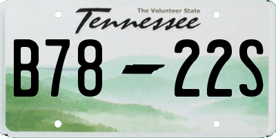 TN license plate B7822S