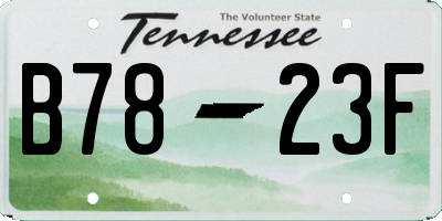 TN license plate B7823F