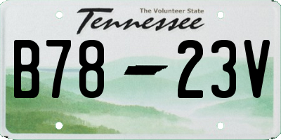 TN license plate B7823V