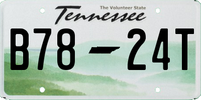 TN license plate B7824T
