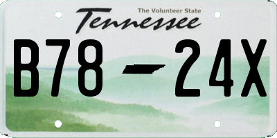 TN license plate B7824X
