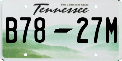 TN license plate B7827M