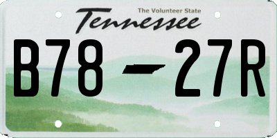 TN license plate B7827R