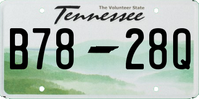 TN license plate B7828Q