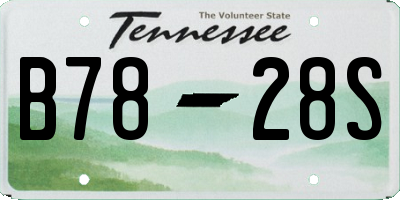 TN license plate B7828S