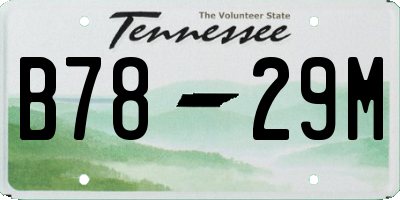 TN license plate B7829M
