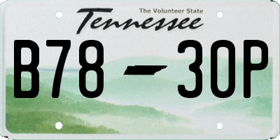TN license plate B7830P