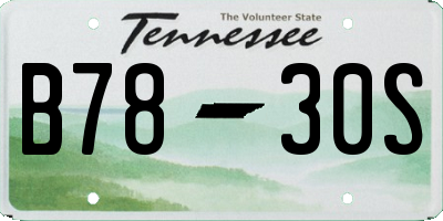 TN license plate B7830S