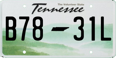TN license plate B7831L