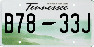 TN license plate B7833J