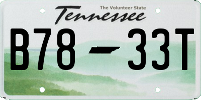 TN license plate B7833T