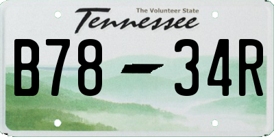 TN license plate B7834R