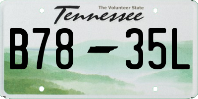 TN license plate B7835L