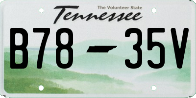 TN license plate B7835V