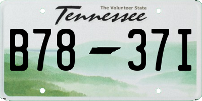 TN license plate B7837I